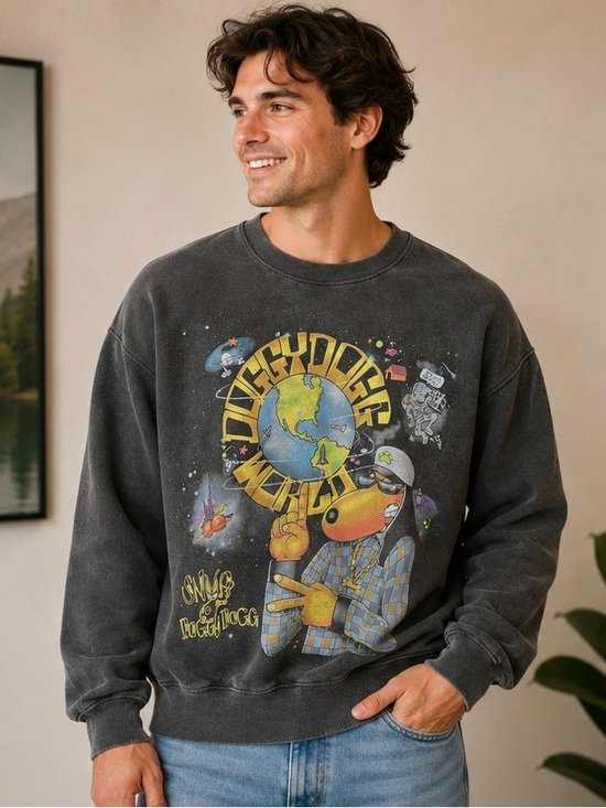Abercrombie & Fitch Other - Abercrombie & Fitch Snoop Dogg Dizzydiploc World Oversized Crewneck Men’ Medium
